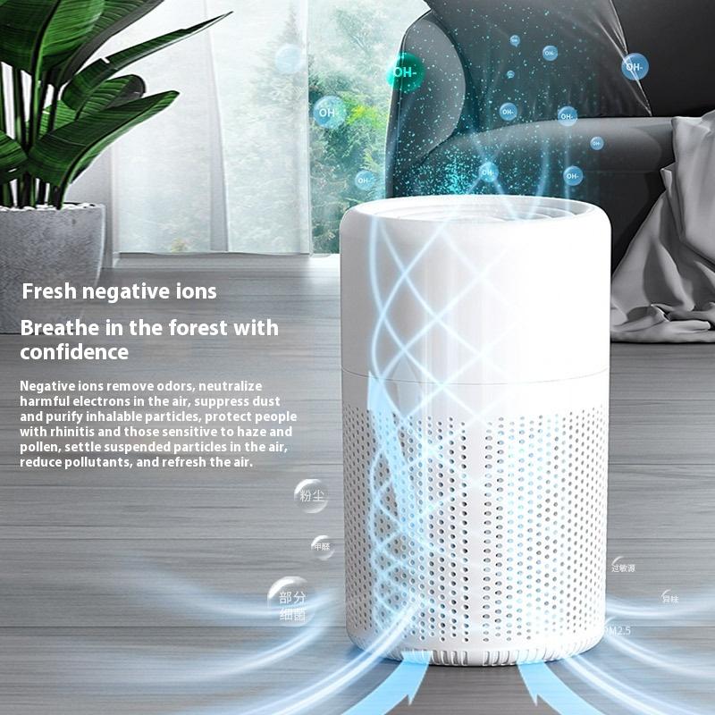 Přenosný čistič vzduchu s aromaterapií, USB, odstraňování kancelářského kouře a formaldehydu, domácí stolní čistič vzduchu