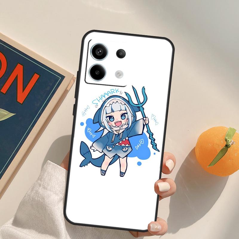 Anime Hololive Gawr Gura Funda For Xiaomi Redmi Note 9 10 11 12 13 14 Pro 9S 10S 11S 12S Redmi 13C 10C 12C 14C Case