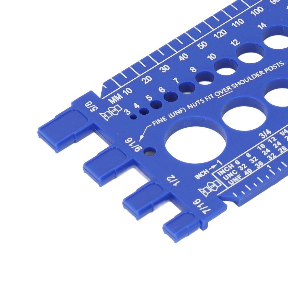 Plastic Material Bolt Identifier Gauge Blue/White Bolt Sizer Thread Gauge Checker  Screw Gauges