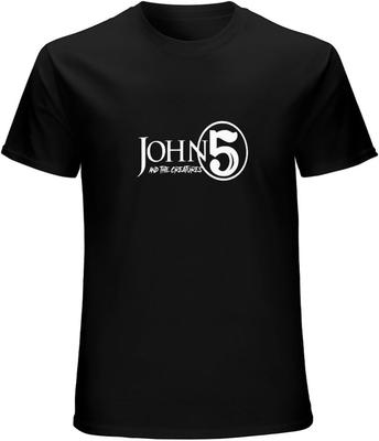 New John 5 and The Creatures Logo Men's Black T-Shirt-3XL