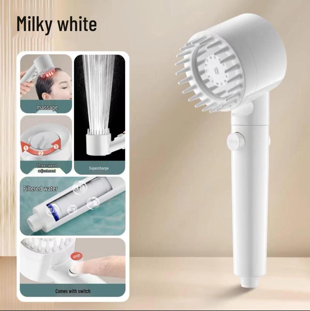 Powerful Shower Head Set with Filter and Spray Booster