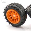 DIY Model Toy Car Wheels with 2mm Hole - Plastic Tires for Handmade Four-Wheel Drive Cars