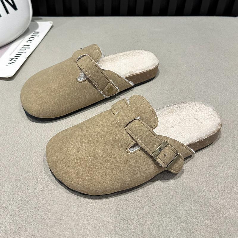 Thick-bottomed bag head slippers women's 2024 new retro fashion temperament comfortable casual drag students outdoor lazy drag tide