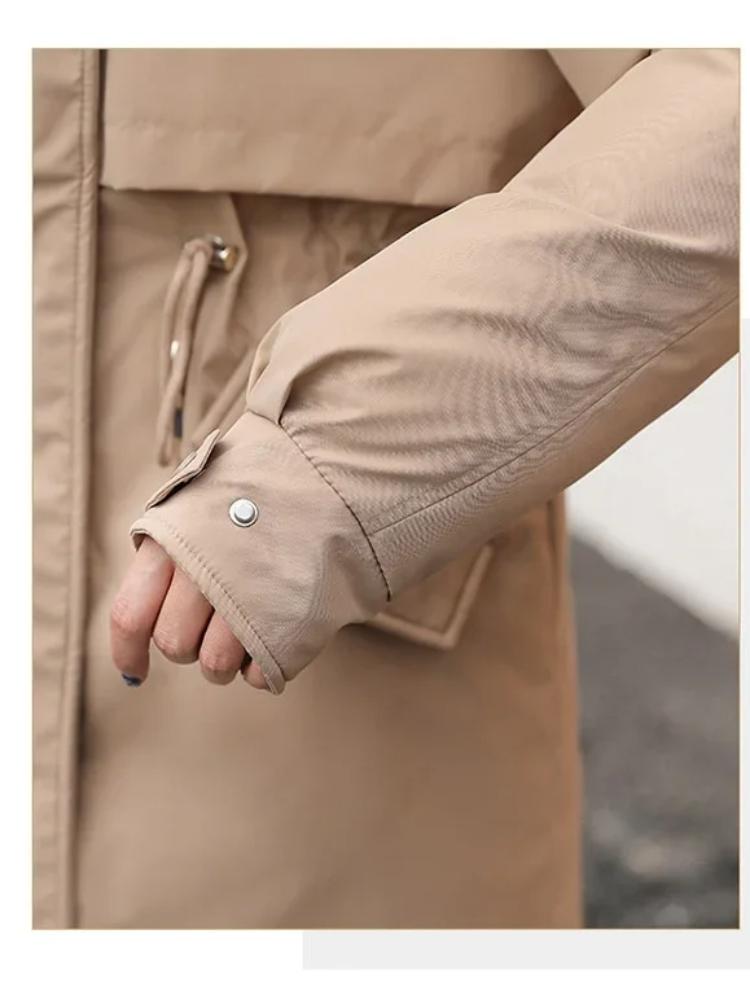 Women Parka Fashion Long Coat Wool Liner Hooded Parkas 2024 New Winter Jacket Slim with Fur Collar Warm Snow Wear Padded Clothes