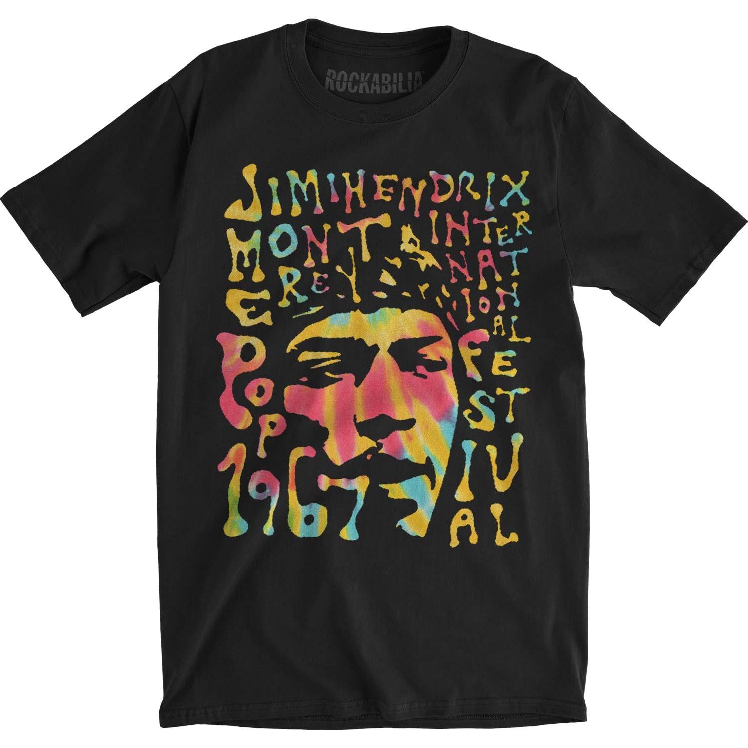 Men s Jimi Hendrix Monterey Pop Slim Fit T-shirt Medium Black S