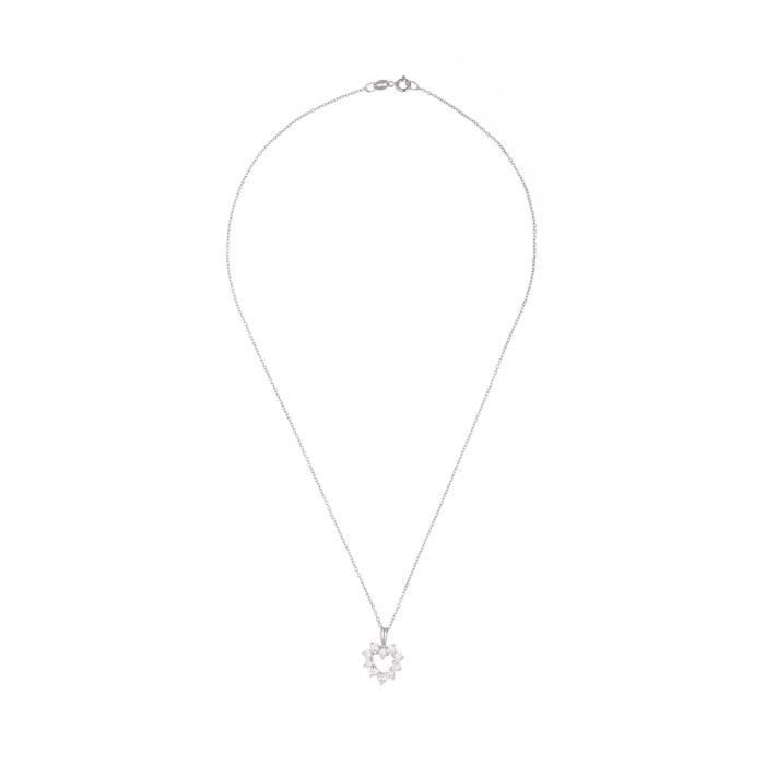 Collier - Argent - Maggie - Pendentif Coeur - 42 cm - Oxydes de zirconium Blanc