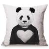 Pandas Wearing Hats Special Decorative Cushion Cover Funny Boxer Clown Cute Panda Nursery Art Room Decoration Chair Pillowcases