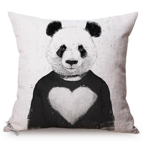 Pandas Wearing Hats Special Decorative Cushion Cover Funny Boxer Clown Cute Panda Nursery Art Room Decoration Chair Pillowcases