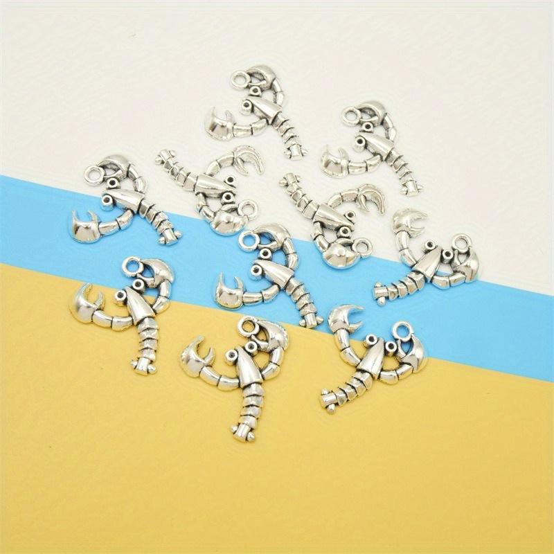 20pcs DIY Jewelry Accessories Retro Pendant Zinc Alloy Lobster Pendant for Jewelry Making Necklace