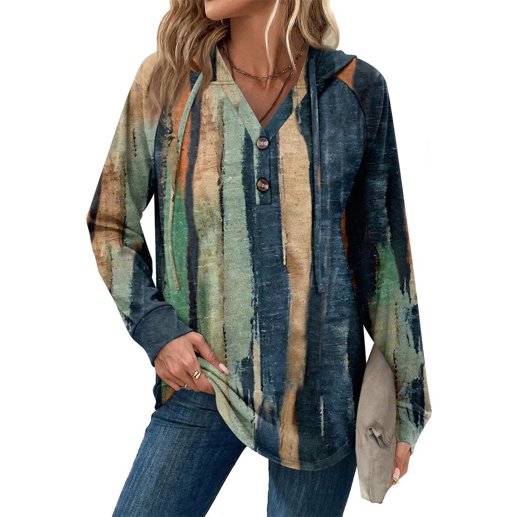 Women's Fashion Women's Lightweight Long Sleeve Pullover With Pockets Preppy Graphic Hoodie