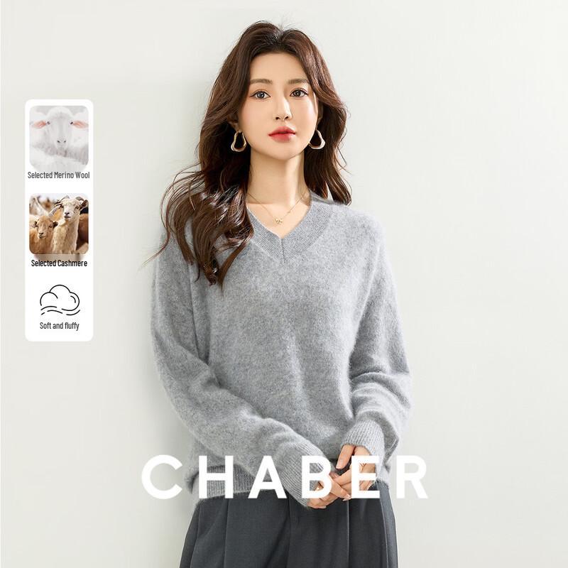 

Chaber V-Neck Long Sleeve Wool Sweater L