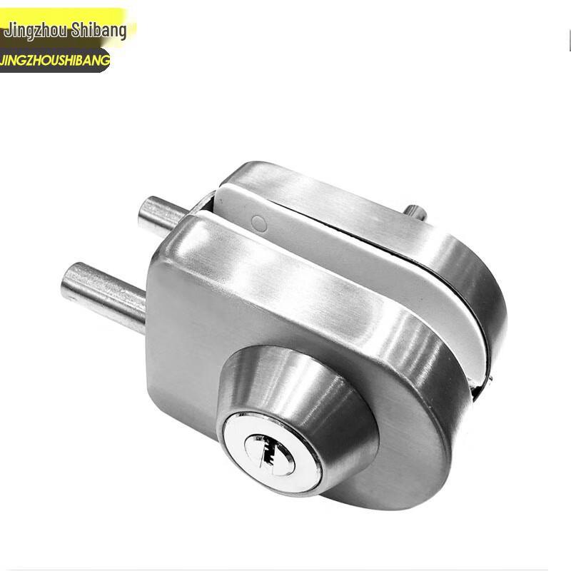 Jingzhou Shibang Punch-Free Stainless Steel Tempered Glass Sliding Door Lock JZSB-9579B