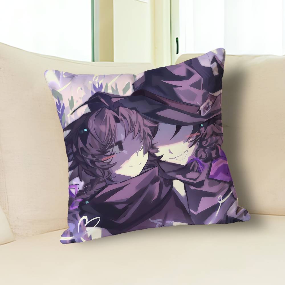 A-Azure Game Two T-Time Anime Celebrity Merchandise All-Match Printed Pillow Case Sofa Car Office Room Decoration Protector