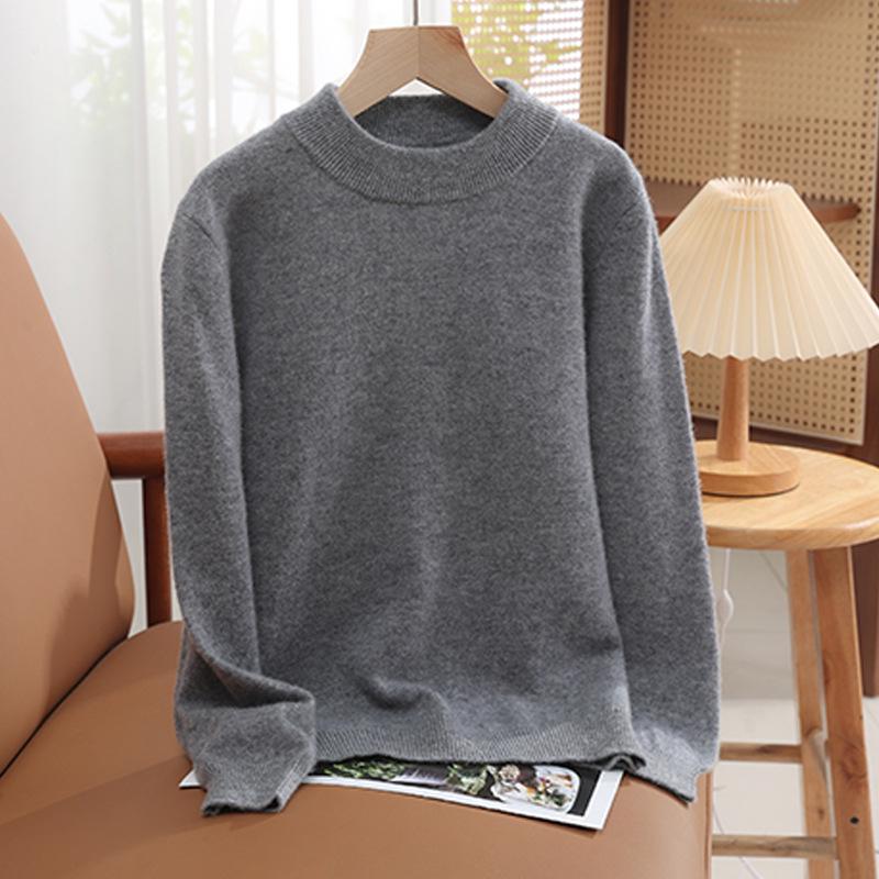 A-Point Children's Pure Wool Sweater - Autumn/Winter Round Neck Pullover for Boys and Girls