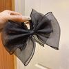 Sweet Mesh Lace Bow Large Hair Claw For Women  Hair Clips Commuting Versatile Claw Clip Hairpins Hair Accessories