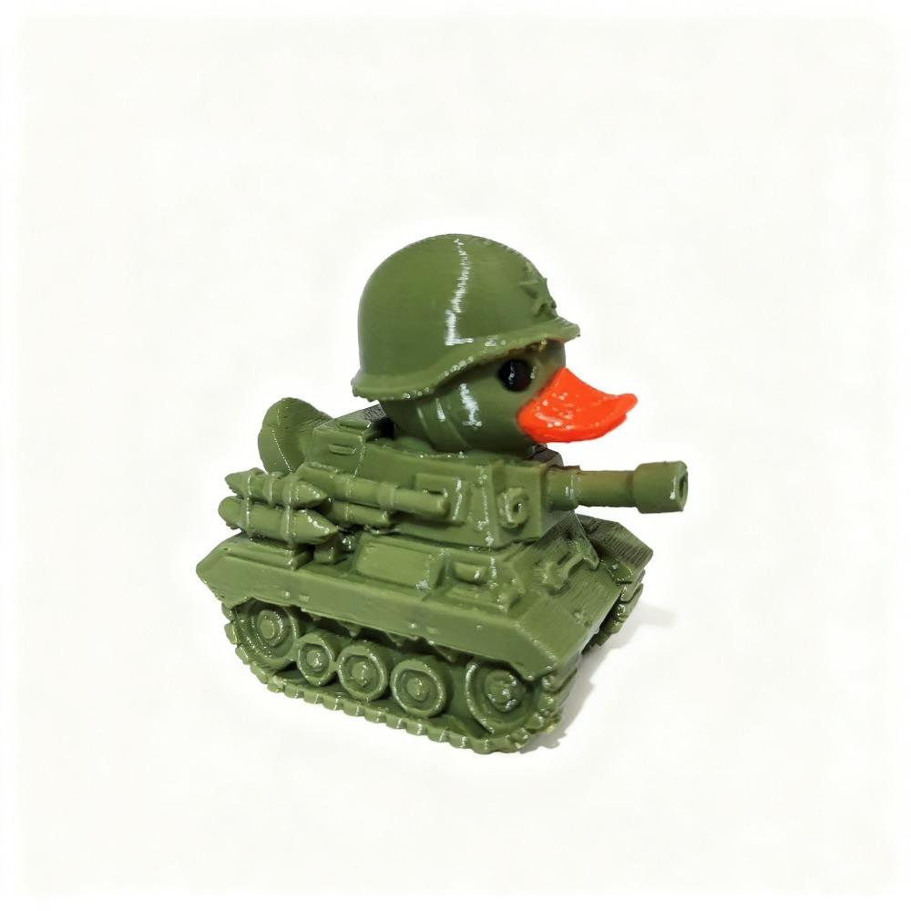 

Creative Tank Duck Statue Ornaments, Soldier Tank Duck Sculptures, Novelty and Fantasia Military Duck Fans Decorations
