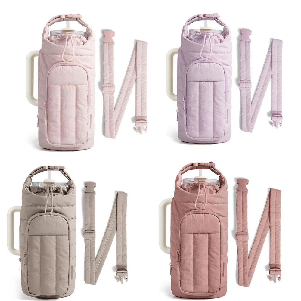 New Water-resistant Water Bottle Holder Bag with Strap Portable Carrier Bag Large Capacity Sling Purses for Outdoor Sports