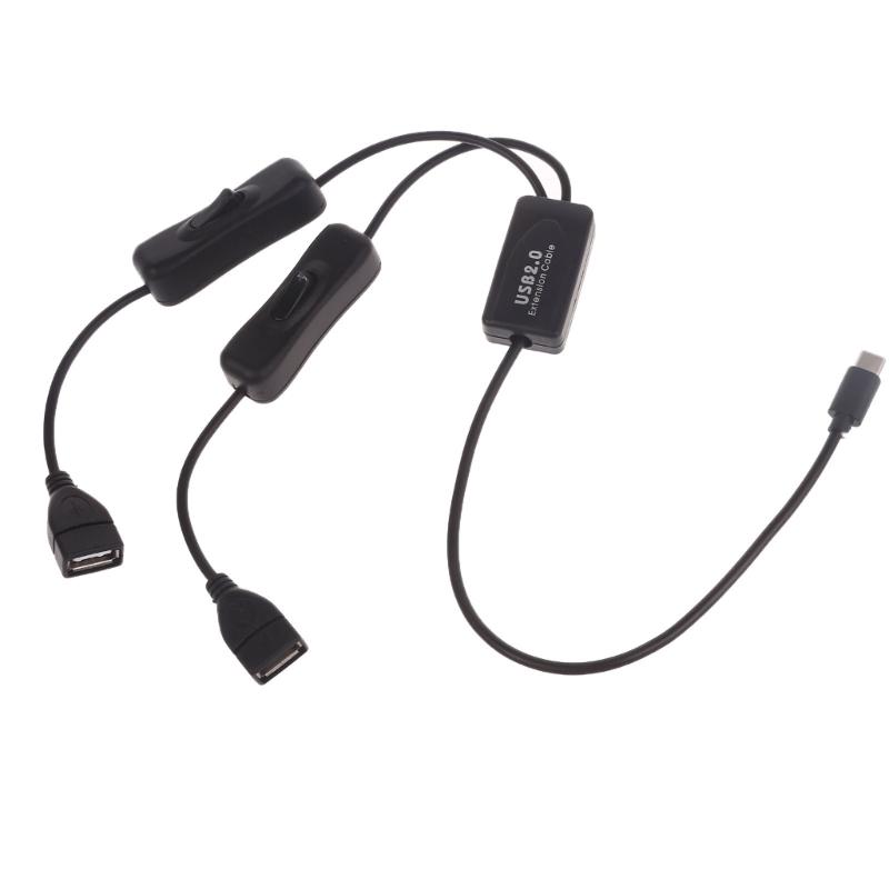 

Type-C to USB Data Cable with Power Switches Data Cable for Quick Charging, Data Syncing Line Cord OTG Cable 1