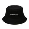 Fisherman Hat Men Women Summer Sun Protection Wide Brim With Embroidered Letters For Outdoor Activities