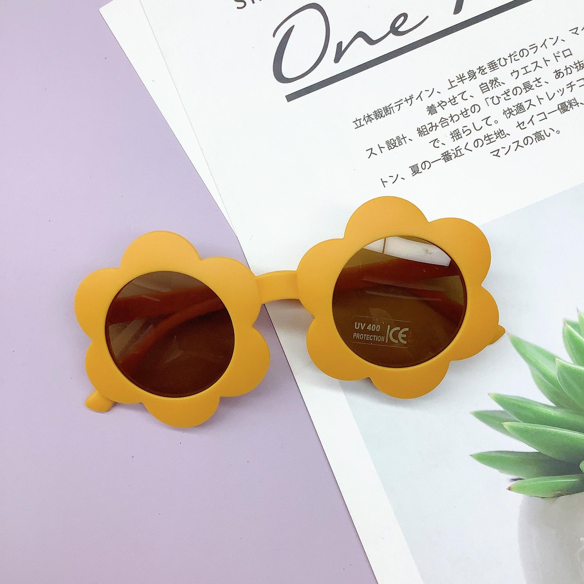

New Sun Flower Kids Sunglasses UV400 for Boy Girls Toddler Lovely Baby Sun Glasses Round Cute Children Outdoor Eyewear