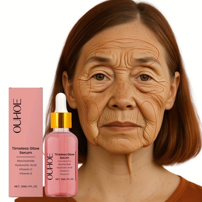 Hyaluronic Acid Firming Serum Moisturizing Fade Fine Lines Wrinkle Smoothing Even Skin Tone Brightening Facial Care Essence