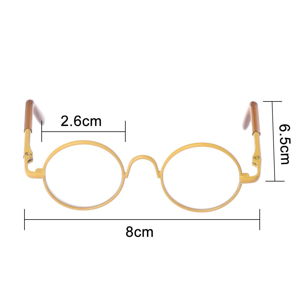 Dolls Clear Lens Round Frame Miniature Eyewear Eye Glasses Girl Toy Photo Props Toy Parts Dress Up Accessories Doll Accessories