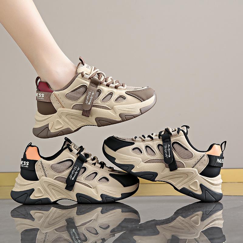 2025 dad shoes 2025 new breathable running summer women's shoes student explosion casual platform sports shoes women's tide