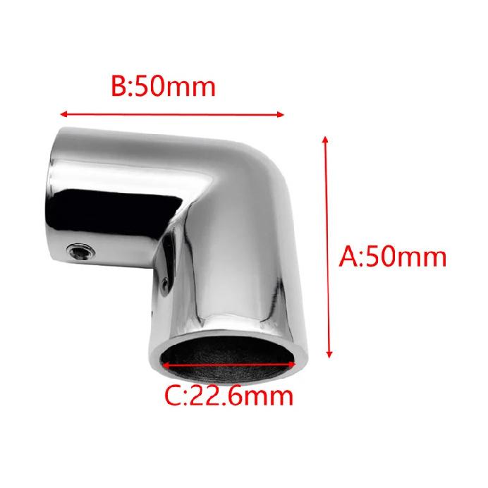 

316 Stainless Steel Tube Pipe Connector Super Anti-Corrosion No Rust For Ocean Yacht Dock Outdoor Awning Tube Fastener 22mm L
