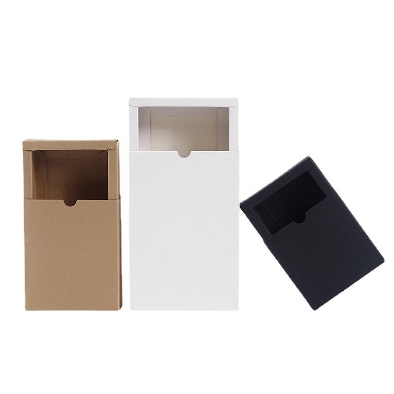 10pcs Kraft Paper Package Wedding Birthday Party Cookies Candy Cake Boxes Exquisite Drawer Box Anniversary Gift Jewelry Dessert Storage Boxes