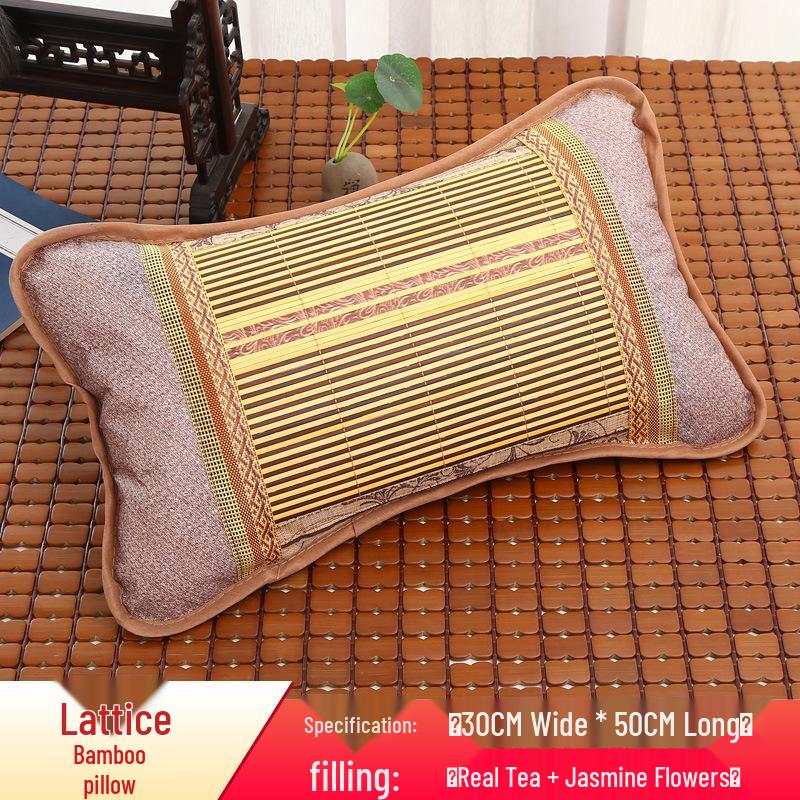 Bamboo Cooling Summer Pillow - Ice Silk Rattan for Dormitories