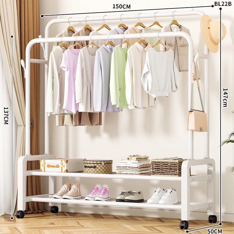 Multi-Functional Clothes Rack: Standing Drying & Coat Hanger for Bedroom, Dorm, or Balcony.