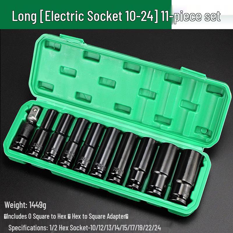 Royal Electric Wrench & Socket Set: Air Impact Wrench, Hex Socket, Hand Drill, Air Screwdriver, Auto Repair (8-32)
