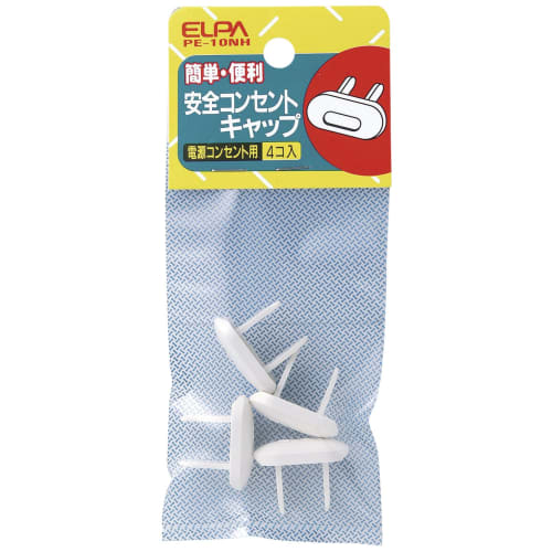 ELPA Outlet Cap 4 Pieces White PE-10NH
