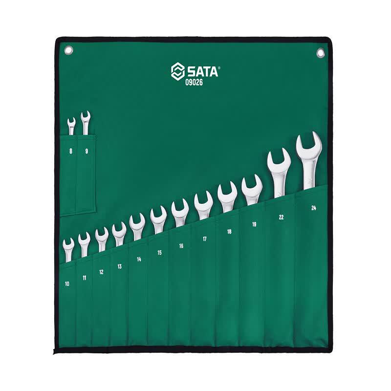 SATA 14-Piece Full Polish Combination Wrench Set 14-piece