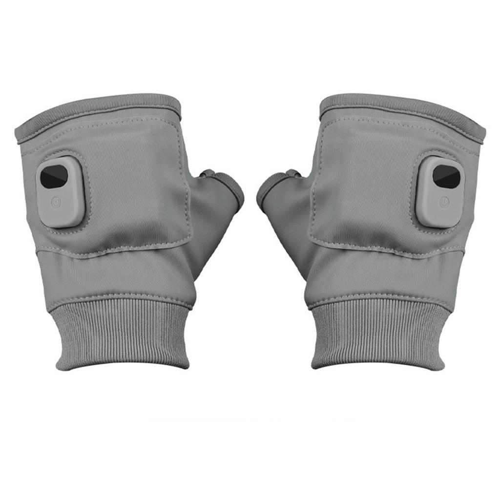 Unisex USB Electric Heating Winter 3 Levels Temperature Thermal Heating Hand Warmers Gloves Half Finger Touchscreen for Outdoor