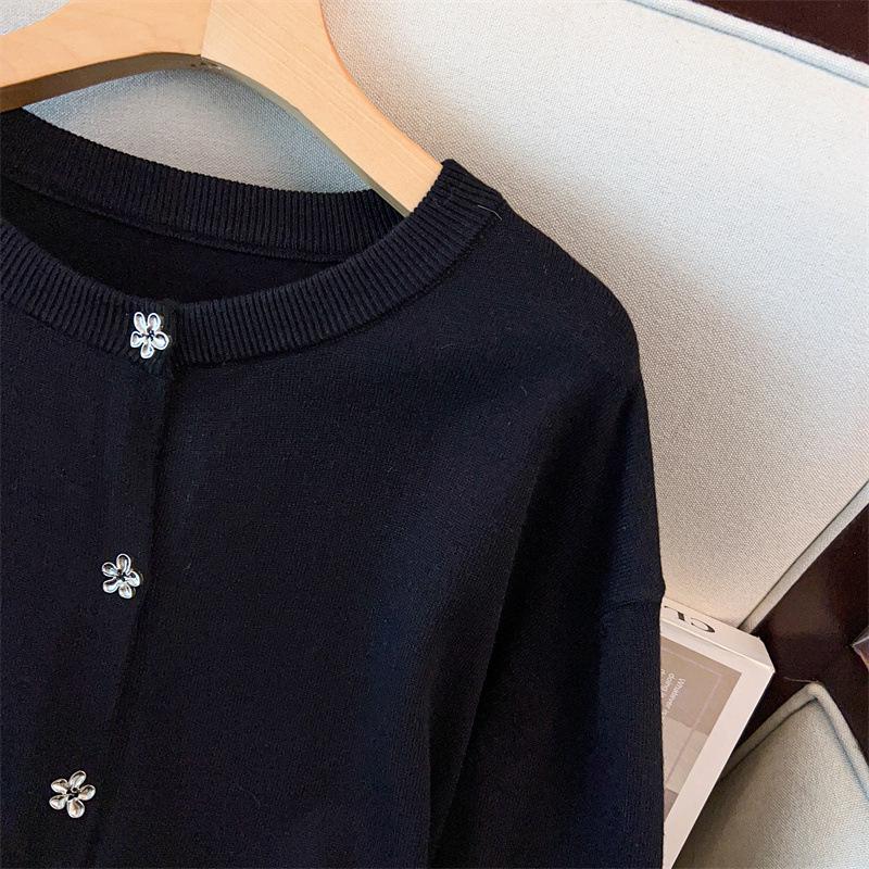 Damen Strickjacke in Übergröße, locker gestrickt, Brustumfang 150-160 - 8033