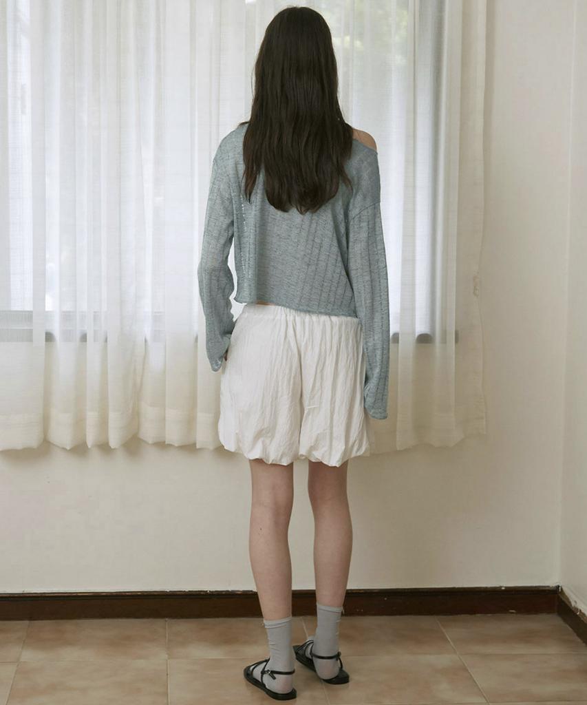 Mosyupamosyu Loose Fit Vintage Knit [Light Blue]