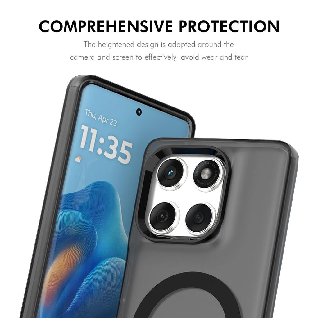 For Motorola Edge 60 Pro 5G ENKAY Hat-Prince Magnetic Case with Hydrogel Film PC TPU Phone Cover