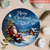 Vintage Metal Sign Blue Deer Merry Christmas Retro Tin Plate Wall Decor Home Holiday Gift 20 Cm
