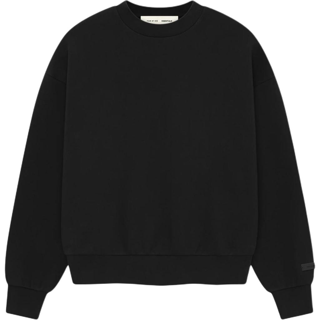 Fear of God Essentials Classic Fit Fleece Crewneck 'Jet Black' Men's 192AS252040F