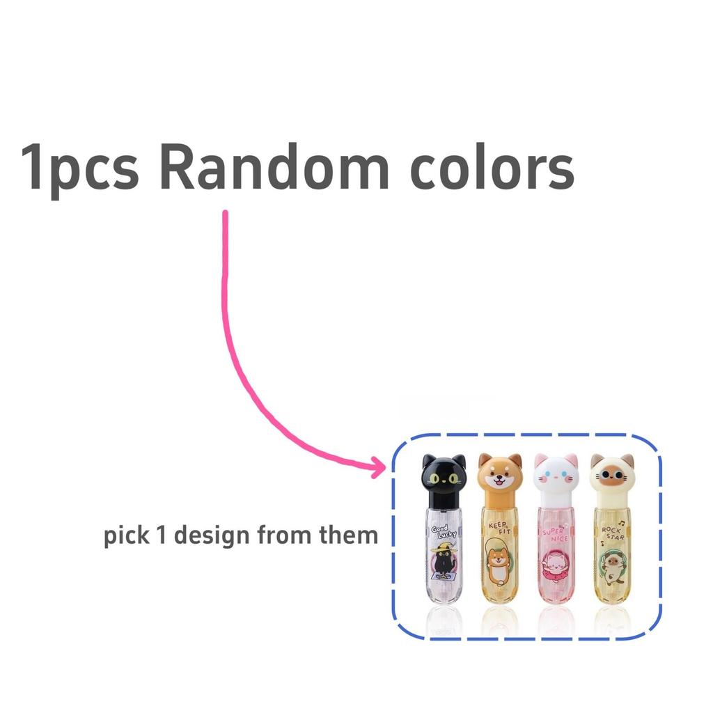 1/4 Stück Niedliches Tier Drucktyp Klebeband Cartoon Design Mini Tragbare Größe 5mm*6m Stiftform DIY Papierarbeiten Kunst