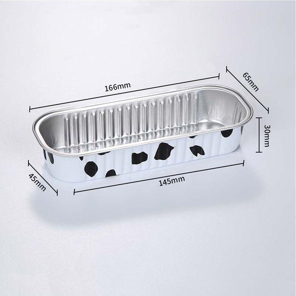 

10 шт. Коричневые буквы Кекс Кекс Прямоугольная форма из фольги Новые бумажные стаканчики Торт на день рождения 10pcs-Beige