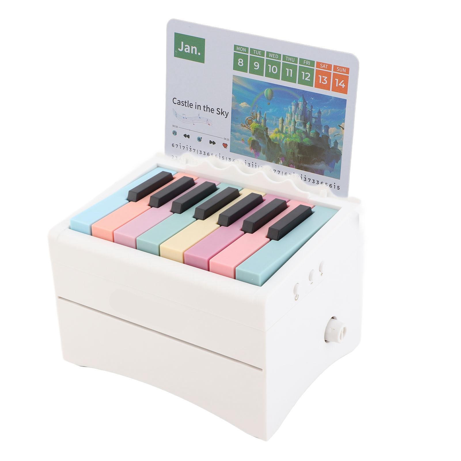 

Piano Calendar USB Rechargble Playable Piano 52 Weekly Calendar Cards with Sheet Music