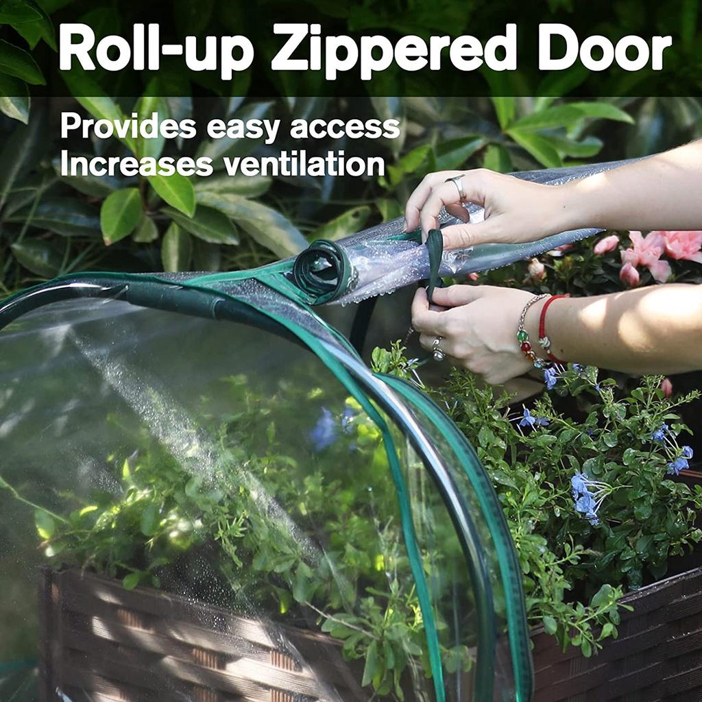 120/180/270cm Outdoor House Canopy Complete Plant Gardening Green with Frame Cover Tunnel New Greenhouse Flower Garden Shed