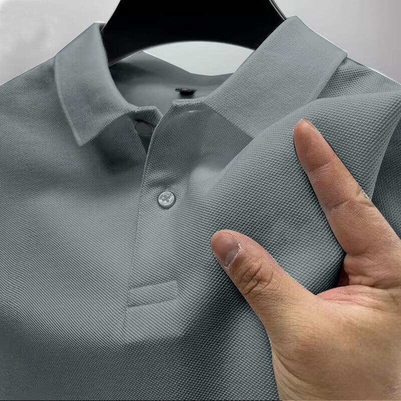Men's 2024 Lapel Half-Sleeve Polo: Fashionable, Casual, Business-Ready T-Shirt