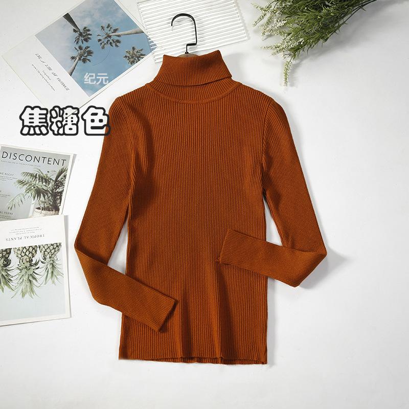 Dámské rolákové svetry Podzimní Zimní Topy Tenký Dámský Pulovr Pletený Svetr Jumper Měkký Teplý Pull