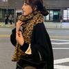 Elegant Leopard Print Long Neckerchief Casual Wear Scarf Hiphop Scarves for Casual Wear