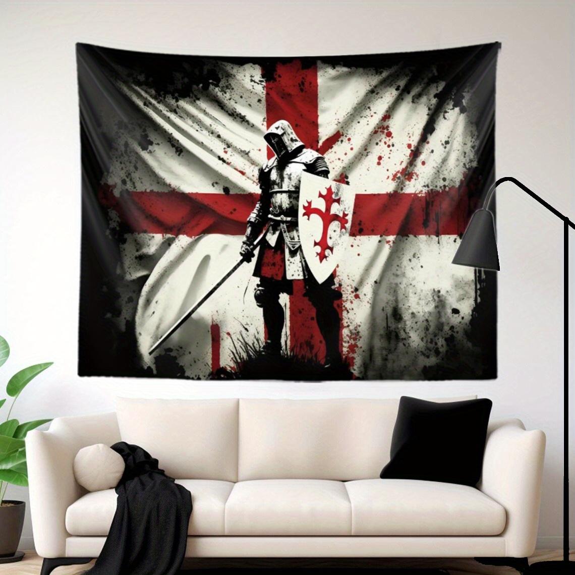 

Legion Crusaders Theme Digital printing polyester wall hanging tapestry decorative Living room bedrooms Office background gift 74x94cm(29x37in)