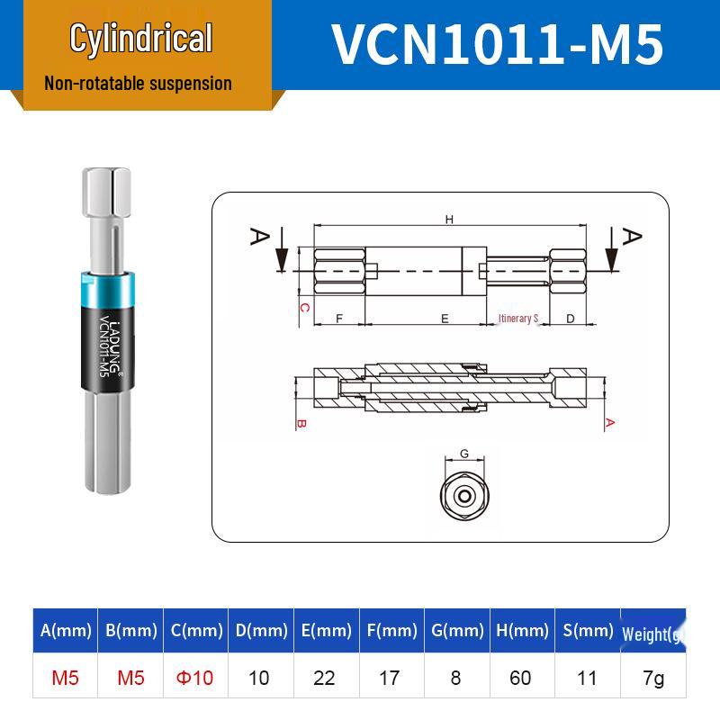 VCN Vacuum Suction Cup Assembly with Anti-Rotation Buffer Bracket, Robotic Arm Suction Replacement.