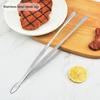 2Pcs Kitchen Cooking Tongs 12 Inch Food Clamp Stainless Steel Fine Tweezers with Serrated Tips for Chef Grill BBQ Pasta Salad